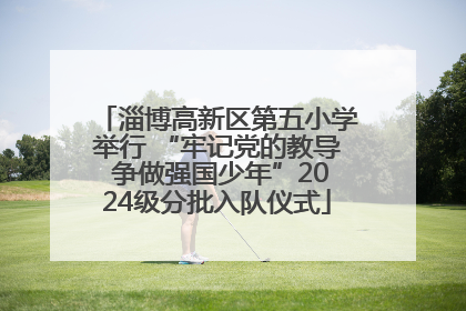 淄博高新区第五小学举行 “牢记党的教导 争做强国少年”2024级分批入队仪式